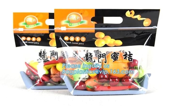 Vented Grape Pouch Bags, Vented Perforated Pepper Zipper Bags, Vented Apple Slider Bags, Air Hole Oranges Bags