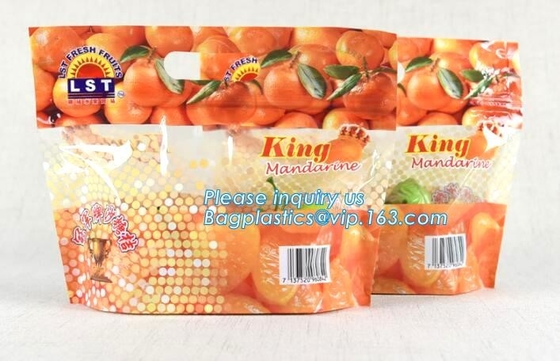 Vented Grape Pouch Bags, Vented Perforated Pepper Zipper Bags, Vented Apple Slider Bags, Air Hole Oranges Bags