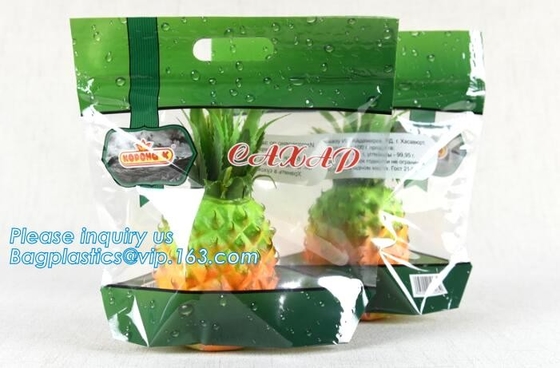 Vented Grape Pouch Bags, Vented Perforated Pepper Zipper Bags, Vented Apple Slider Bags, Air Hole Oranges Bags