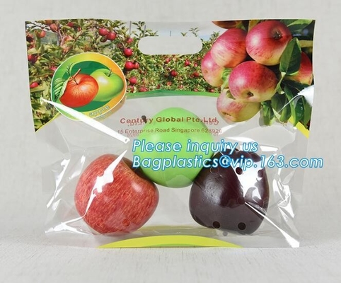 Vented Grape Pouch Bags, Vented Perforated Pepper Zipper Bags, Vented Apple Slider Bags, Air Hole Oranges Bags