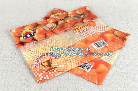 Vented Grape Pouch Bags, Vented Perforated Pepper Zipper Bags, Vented Apple Slider Bags, Air Hole Oranges Bags