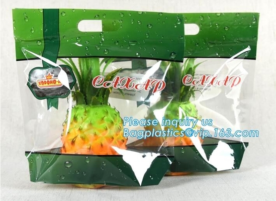 Vented Grape Pouch Bags, Vented Perforated Pepper Zipper Bags, Vented Apple Slider Bags, Air Hole Oranges Bags