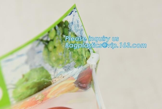 Fresh Lettuce Salad Fruits Pouches BOPP Anti Fog Leafy Vegetables Packaging Bags, vegebag, Print Logo