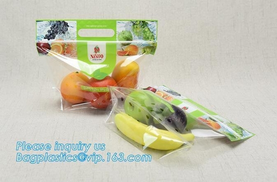 Fresh Lettuce Salad Fruits Pouches BOPP Anti Fog Leafy Vegetables Packaging Bags, vegebag, Print Logo