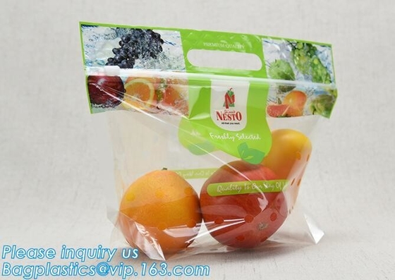 Fresh Lettuce Salad Fruits Pouches BOPP Anti Fog Leafy Vegetables Packaging Bags, vegebag, Print Logo