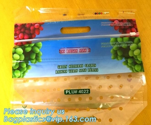 Fresh Lettuce Salad Fruits Pouches BOPP Anti Fog Leafy Vegetables Packaging Bags, vegebag, Print Logo