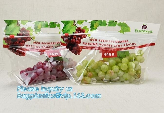 Fresh Lettuce Salad Fruits Pouches BOPP Anti Fog Leafy Vegetables Packaging Bags, vegebag, Print Logo