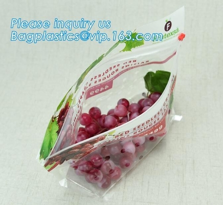 Fresh Lettuce Salad Fruits Pouches BOPP Anti Fog Leafy Vegetables Packaging Bags, vegebag, Print Logo