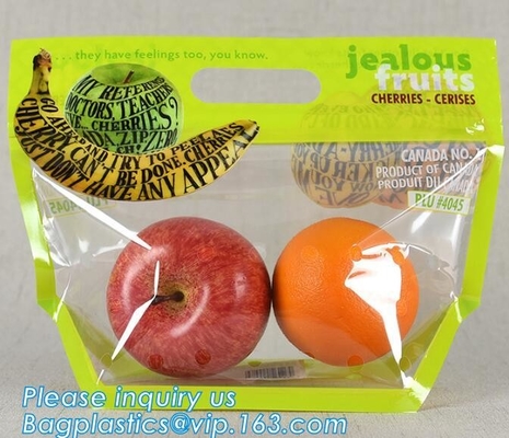 Fresh Lettuce Salad Fruits Pouches BOPP Anti Fog Leafy Vegetables Packaging Bags, vegebag, Print Logo