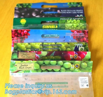 Fresh Lettuce Salad Fruits Pouches BOPP Anti Fog Leafy Vegetables Packaging Bags, vegebag, Print Logo