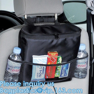 Car Trash Bags Car Backseat Organizer Bag Cooler, Car Garbage Can, Storage Pockets, Collapsible Portable bin