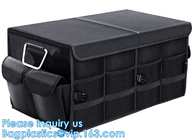 Car Trunk Organizer For SUV, Expandable Large Capacity, Sturdy Cargo Trunk Storage Organizer, Non Slip Bottom