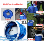 Multifunctional Outdoor Fishing Bucket Car Washing Portable Folding Collapsible Water Bucket