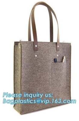 Grocery Bags Reusable Eco Shopping Bags Large Made By Felt Fabric Produce Bags Stylish Travel Tote Bag Gray