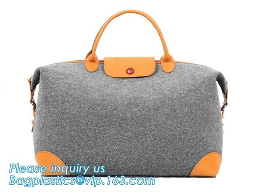 Grocery Bags Reusable Eco Shopping Bags Large Made By Felt Fabric Produce Bags Stylish Travel Tote Bag Gray