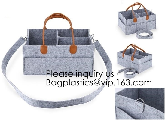 Grocery Bags Reusable Eco Shopping Bags Large Made By Felt Fabric Produce Bags Stylish Travel Tote Bag Gray