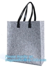 Grocery Bags Reusable Eco Shopping Bags Large Made By Felt Fabric Produce Bags Stylish Travel Tote Bag Gray