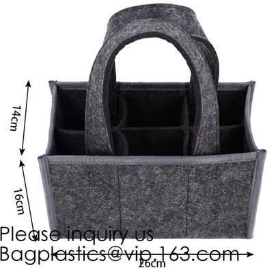 Grocery Bags Reusable Eco Shopping Bags Large Made By Felt Fabric Produce Bags Stylish Travel Tote Bag Gray