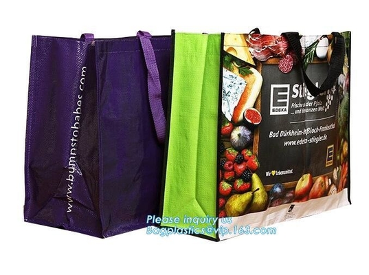 Nonwoven fabric Grocery Tote, Reinforced Handle Heavy Duty Large Shopping, Kitchen Reusable box bags