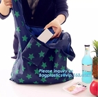 Xlarge Handle Bags Reusable Washable Foldable Folding Reusable Shopping Bags, Groceries With Zipper Carrier