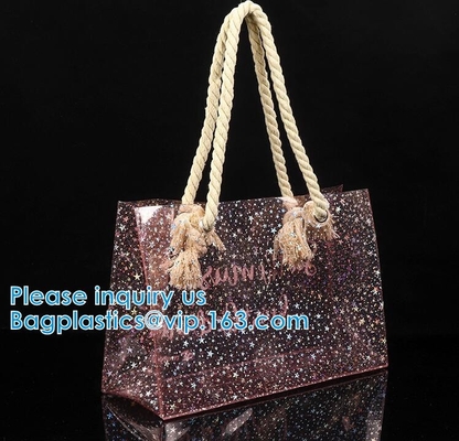 Women Bag, Stadium Bags, PVC Tote Bag, Handbag, Festival Gift Wrap Bag, Cosmetic Handle Storage Bag