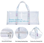 PVC Travel Makeup Toiletry Storage Bag, Large Capacity Tote Bag, Cosmetic Clothes Organizer Bag