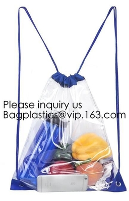 Drawstring Bags, Waterproof Small Clear Bag For Stadium Colleges Sport Event Work Concert Security Approved