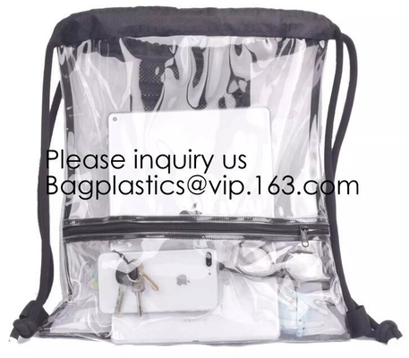 Drawstring Bags, Waterproof Small Clear Bag For Stadium Colleges Sport Event Work Concert Security Approved