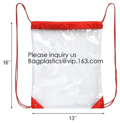 Drawstring Bags, Waterproof Small Clear Bag For Stadium Colleges Sport Event Work Concert Security Approved