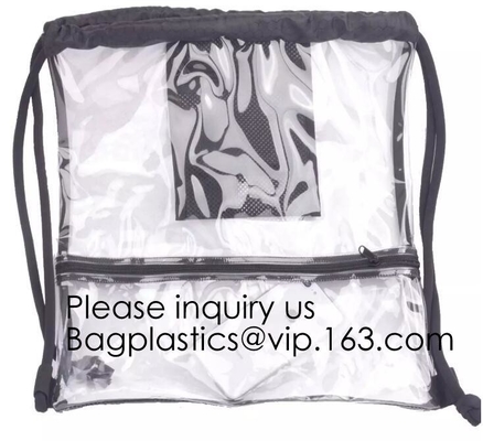 Drawstring Bags, Waterproof Small Clear Bag For Stadium Colleges Sport Event Work Concert Security Approved