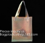 Laser Handle Shoulder Bag Glitter Tote Bag Pvc Holographic Bag, vinyl rainbow, Beach Swimming Tote
