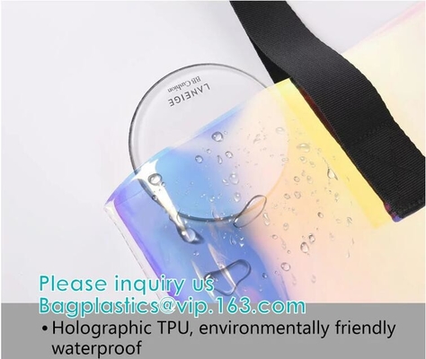 Reflective laser PU leather bag, Iridescent Tote, Fashion Holographic Handbag, Privacy Bag, Stadium Work Bag