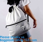 Eco-friendly Environmental Recycled Biodegradable Material Travel Kraft Tyvek Paper Drawstring Pack Backpack
