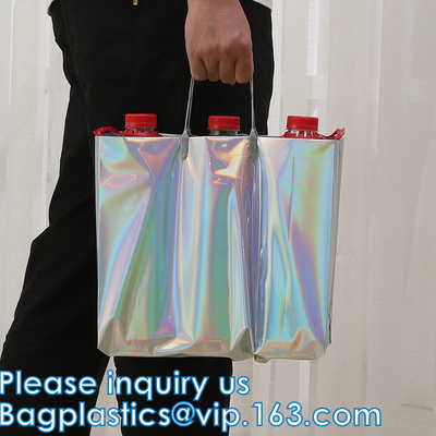 Holographic Rainbow Handbag Reusable Bags, Gym Sports Security Travel Beach Lunch Box Restaurant Takeouts