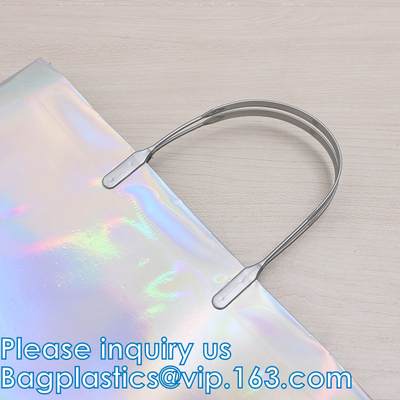 Holographic Rainbow Handbag Reusable Bags, Gym Sports Security Travel Beach Lunch Box Restaurant Takeouts