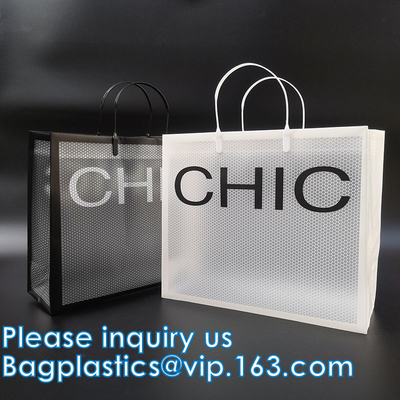 Gift Bag, Promotional Clear Transparent PP Shopping Bag Hard Plastic Bag, Pp Tote Bag, Square Bottom