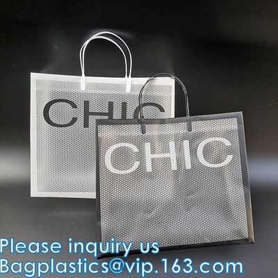 Gift Bag, Promotional Clear Transparent PP Shopping Bag Hard Plastic Bag, Pp Tote Bag, Square Bottom