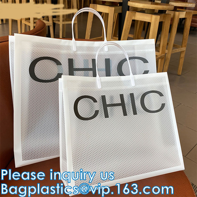 Gift Bag, Promotional Clear Transparent PP Shopping Bag Hard Plastic Bag, Pp Tote Bag, Square Bottom