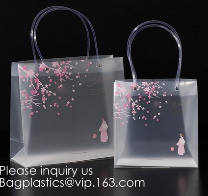 Loop Handles, Shopping Bags With Gusset Cardboard Bottom, Frosted Merchandise Retail Bags, Gifts, Boutiques