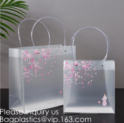 Loop Handles, Shopping Bags With Gusset Cardboard Bottom, Frosted Merchandise Retail Bags, Gifts, Boutiques