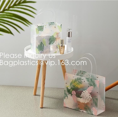 Loop Handles, Shopping Bags With Gusset Cardboard Bottom, Frosted Merchandise Retail Bags, Gifts, Boutiques