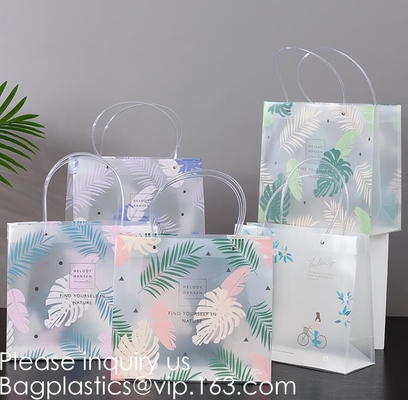 Loop Handles, Shopping Bags With Gusset Cardboard Bottom, Frosted Merchandise Retail Bags, Gifts, Boutiques