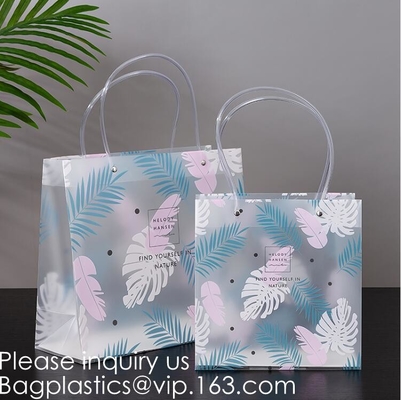 Loop Handles, Shopping Bags With Gusset Cardboard Bottom, Frosted Merchandise Retail Bags, Gifts, Boutiques