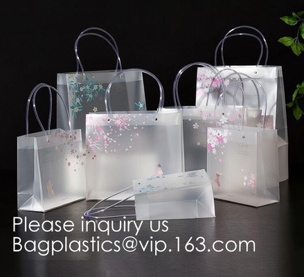 Loop Handles, Shopping Bags With Gusset Cardboard Bottom, Frosted Merchandise Retail Bags, Gifts, Boutiques