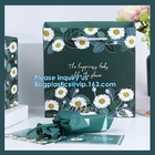 Kraft Paper Bags Square Bags, Thick Paper Bag With Window For Wedding, Party, Birthday, Shopping, Flower Bags