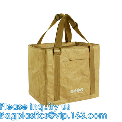 Tyvek Cooler Tote, Nylon Polyster Lunch Bags, Picnic Bag Kraft Paper Lunch Bag, Thermal, Transport Portable