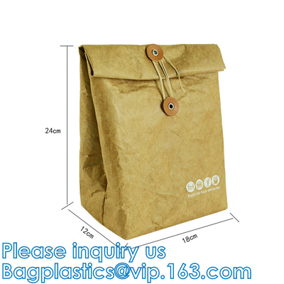 Tyvek Cooler Tote, Nylon Polyster Lunch Bags, Picnic Bag Kraft Paper Lunch Bag, Thermal, Transport Portable