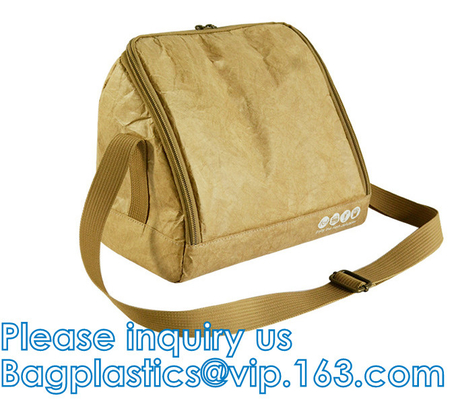 Tyvek Cooler Tote, Nylon Polyster Lunch Bags, Picnic Bag Kraft Paper Lunch Bag, Thermal, Transport Portable