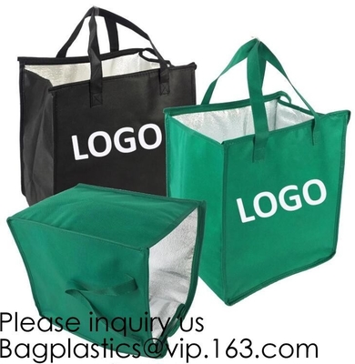 Cooler Bag For Frozen Cold Hot Food And Drinks - Insulated Bag For Beach, Picnic, Grocery Shopping Bags