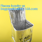 Aluminum Cooler Sealed Insulated Bag, Handle Thermal Lunch Bag, Hot Cold Bag, Transportation, Preservation